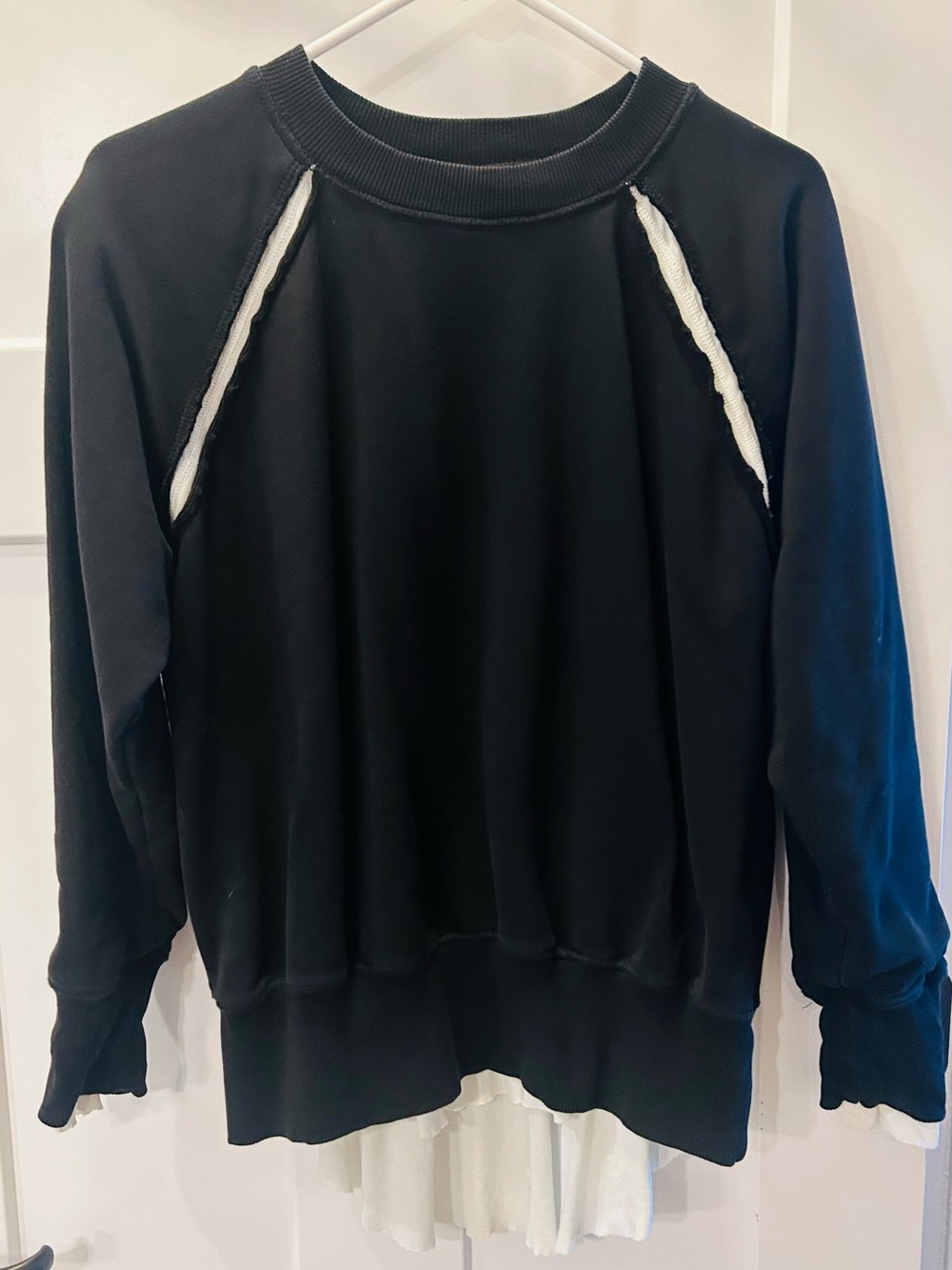 Diesel unisex Black Contrast-T-shirt Crewneck Sweater